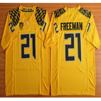 Oregon Duck #21 Royce Freeman Yellow College Football Nike Limited Jersey
