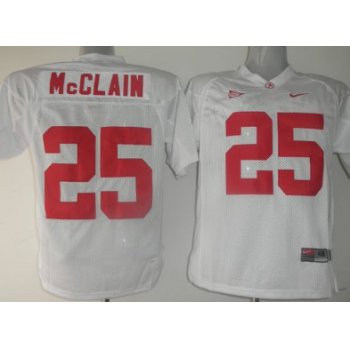 Alabama Crimson Tide #25 McClain White Jersey