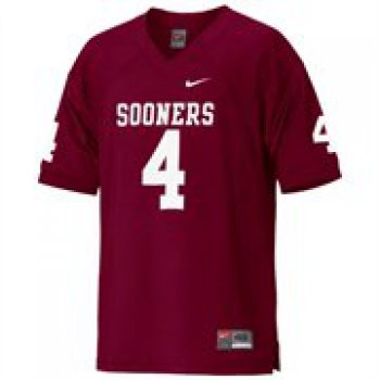 Oklahoma Sooners #4 Red Jersey