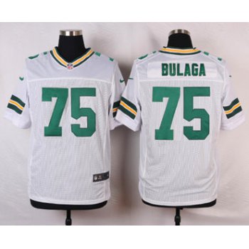 Men's Green Bay Packers #75 Bryan Bulaga White Road NFL Nike Elite Jersey