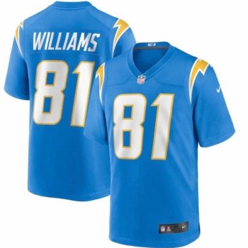 Men's Los Angeles Chargers #81 Mike Williams Light Blue NEW Vapor Untouchable Stitched NFL Nike Limited Jersey