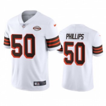 Cleveland Browns 50 Jacob Phillips Nike 1946 Collection Alternate Vapor Limited NFL Jersey White