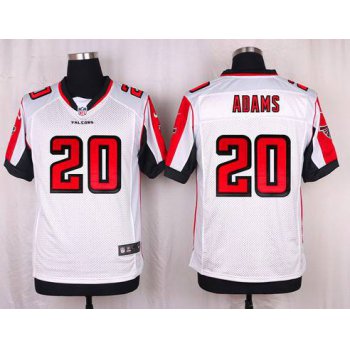Men's Atlanta Falcons #20 Phillip Adams White Road NFL Nike Elite Jersey