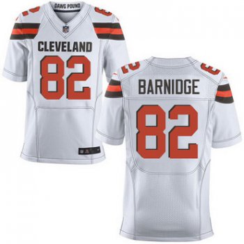 Men's Cleveland Browns #82 Gary Barnidge White Road 2015 NFL Nike Elite Jersey