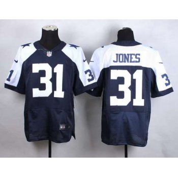 Men's Dallas Cowboys #31 Byron Jones Nike Blue Thanksgiving Elite Jersey