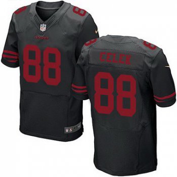 Men's San Francisco 49ers #88 Garrett Celek Black Alternate 2015 NFL Nike Elite Jersey