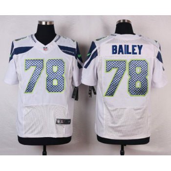 Men's Seattle Seahawks #78 Alvin Bailey White Road NFL Nike Elite Jersey