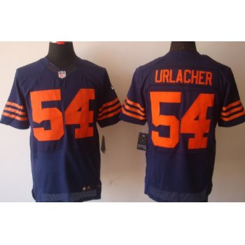 Nike Chicago Bears #54 Brian Urlacher Blue With Orange Elite Jersey