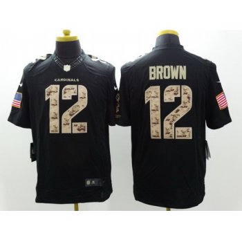 Nike Arizona Cardinals #12 John Brown Salute to Service Black Limited Jersey