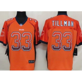 Nike Chicago Bears #33 Charles Tillman Drift Fashion Orange Elite Jersey