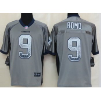 Nike Dallas Cowboys #9 Tony Romo Drift Fashion Gray Elite Jersey