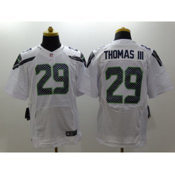 Nike Seattle Seahawks #29 Earl Thomas III White Elite Jersey