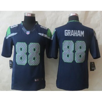 Nike Seattle Seahawks #88 Jimmy Graham Navy Blue Limited Jersey