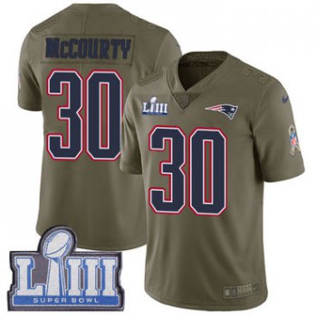 #30 Limited Jason McCourty Olive Nike NFL Youth Jersey New England Patriots 2017 Salute to Service Super Bowl LIII Bound