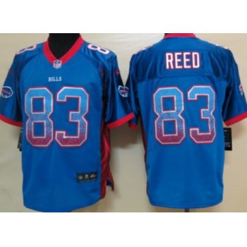Nike Buffalo Bills #83 Andre Reed Drift Fashion Blue Elite Jersey