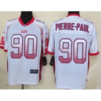 Nike New York Giants #90 Jason Pierre-Paul Drift Fashion White Elite Jersey