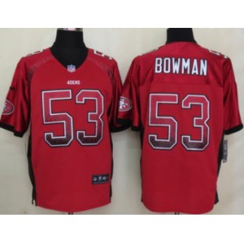 Nike San Francisco 49ers #53 Navorro Bowman Drift Fashion Red Elite Jersey