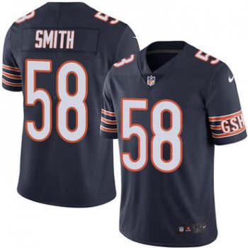 Nike Chicago Bears #58 Roquan Smith Navy Blue Team Color Men's Stitched NFL Vapor Untouchable Limited Jersey