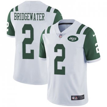 Nike New York Jets #2 Teddy Bridgewater White Men's Stitched NFL Vapor Untouchable Limited Jersey