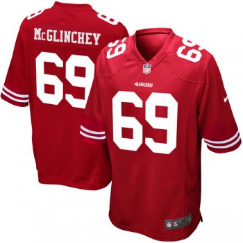 Nike San Francisco 49ers #69 Mike McGlinchey Red 2018 NFL Draft Pick Elite Jersey