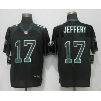 Men's Philadelphia Eagles #17 Alshon Jeffery Black Drift Stitched NFL Nike Fashion Jersey