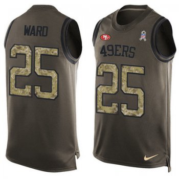 Men's San Francisco 49ers #25 Jimmie Ward Green Salute to Service Hot Pressing Player Name & Number Nike NFL Tank Top Jersey