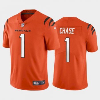Men's Cincinnati Bengals #1 Ja'Marr Chase Orange 2021 Limited Football Jersey