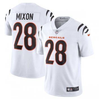 Men's Cincinnati Bengals #28 Joe Mixon 2021 New White Vapor Untouchable Limited Stitched Jersey
