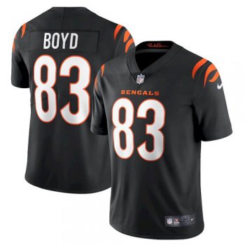 Men's Cincinnati Bengals #83 Tyler Boyd 2021 New Black Vapor Untouchable Limited Stitched Jersey