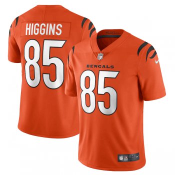 Men's Cincinnati Bengals #85 Tee Higgins 2021 New Orange Vapor Untouchable Limited Stitched Jersey