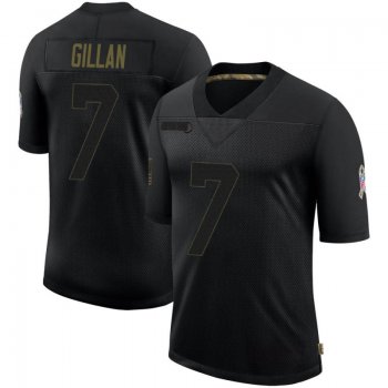 Men's Cleveland Browns #7 Jamie Gillan Black Limited 2020 Salute To Service Nike Jersey