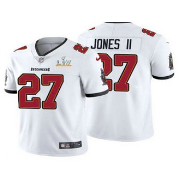 Men's Tampa Bay Buccaneers #27 Ronald Jones II White 2021 Super Bowl LV Limited Stitched NFL Jersey
