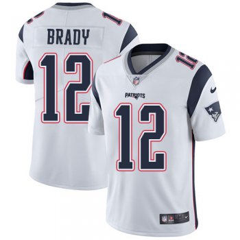 Nike New England Patriots #12 Tom Brady White Men's Stitched NFL Vapor Untouchable Limited Jersey