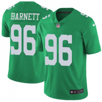 Nike Philadelphia Eagles #96 Derek Barnett Green Men's Stitched NFL Limited Rush Jersey