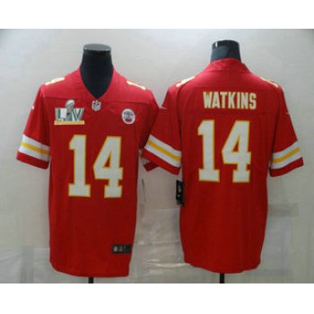 Men's Kansas City Chiefs #14 Sammy Watkins Red 2021 Super Bowl LV Vapor Untouchable Stitched Nike Limited NFL Jersey