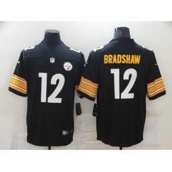 Men's Pittsburgh Steelers #12 Terry Bradshaw Black 2017 Vapor Untouchable Stitched NFL Nike Limited Jersey