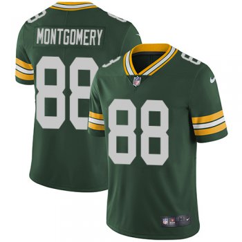 Nike Green Bay Packers #88 Ty Montgomery Green Team Color Men's Stitched NFL Vapor Untouchable Limited Jersey