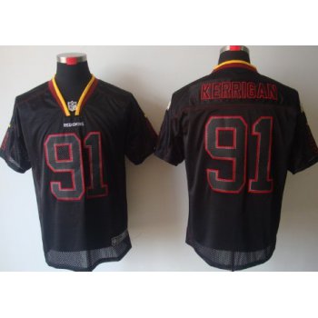 Nike Washington Redskins #91 Ryan Kerrigan Lights Out Black Elite Jersey