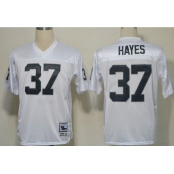 Oakland Raiders #37 Lester Hayes White Throwback Jersey