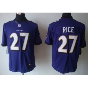 Nike Baltimore Ravens #27 Ray Rice Purple Limited Jersey