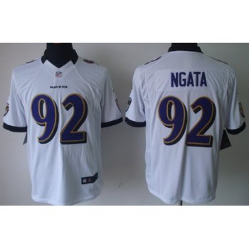 Nike Baltimore Ravens #92 Haloti Ngata White Limited Jersey