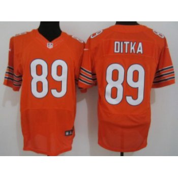 Nike Chicago Bears #89 Mike Ditka Orange Elite Jersey