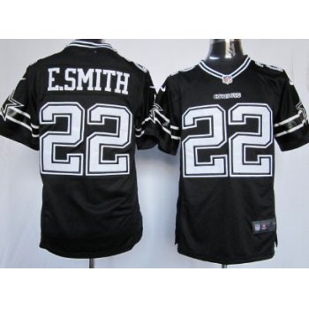 Nike Dallas Cowboys #22 Emmitt Smith Black Game Jersey