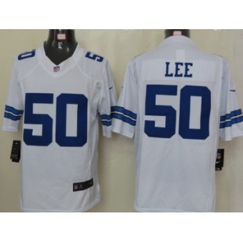 Nike Dallas Cowboys #50 Sean Lee White Limited Jersey
