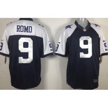 Nike Dallas Cowboys #9 Tony Romo Blue Thanksgiving Limited Jersey