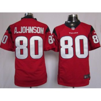 Nike Houston Texans #80 Andre Johnson Red Game Jersey