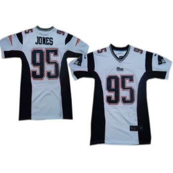 Nike New England Patriots #95 Chandler Jones White Elite Jersey