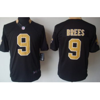 Nike New Orleans Saints #9 Drew Brees Black Limited Jersey