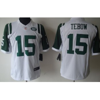 Nike New York Jets #15 Tim Tebow White Limited Jersey