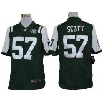 Nike New York Jets #57 Bart Scott Green Limited Jersey